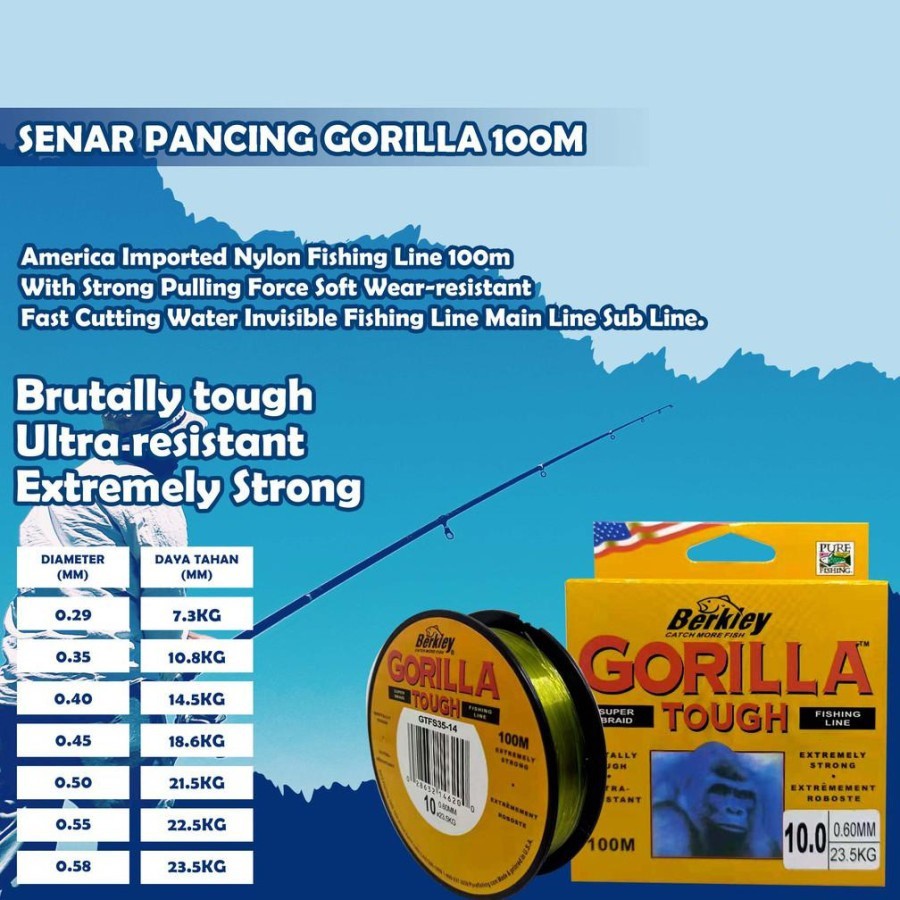 senar pancing import berkley gorilla