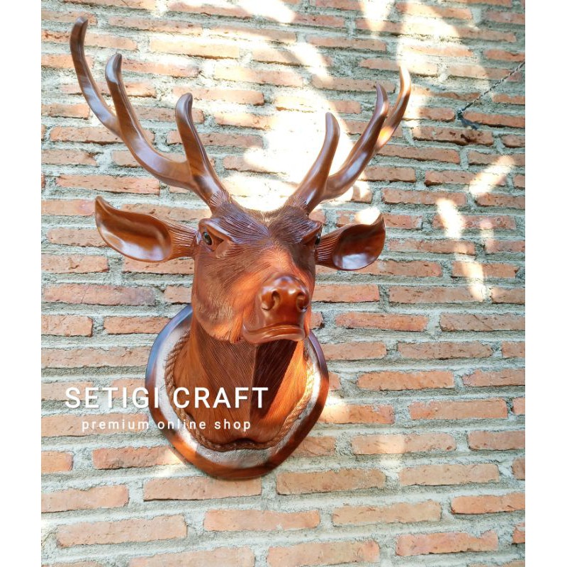 Hiasan Dinding Patung Kepala Rusa Super Size L