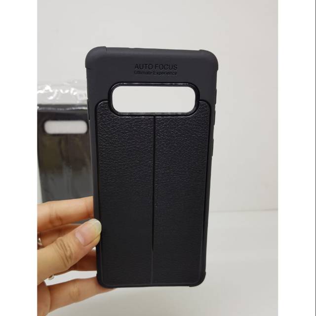 Auto Focus Samsung S10 6.1 inchi Leather Soft Case Samsung G973 AUTOFOCUS Motif Kulit Jeruk