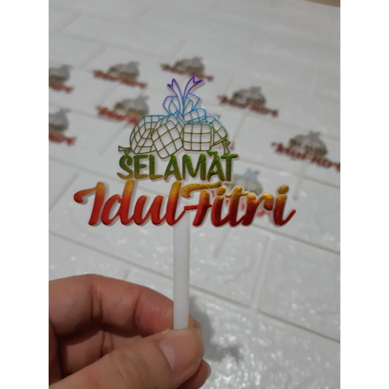 

tusukan tancapan cake lebaran/toppers hiasan kue idul fitri motif 12