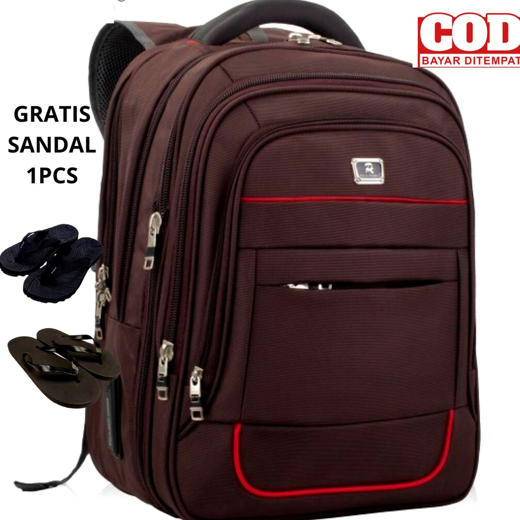 Tas Gendong Pollo Warna Coklat Backpack Sekolah Kuliah Kerja Awet Ransel/Madas_21Shop
