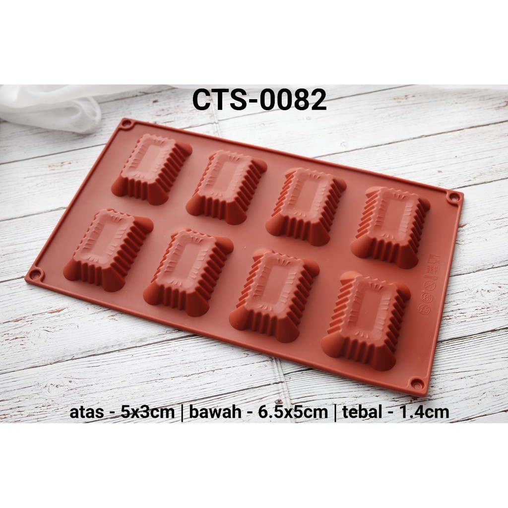 CTS-0082 Cetakan silikon coklat fondant puding mini pie wafer cream
