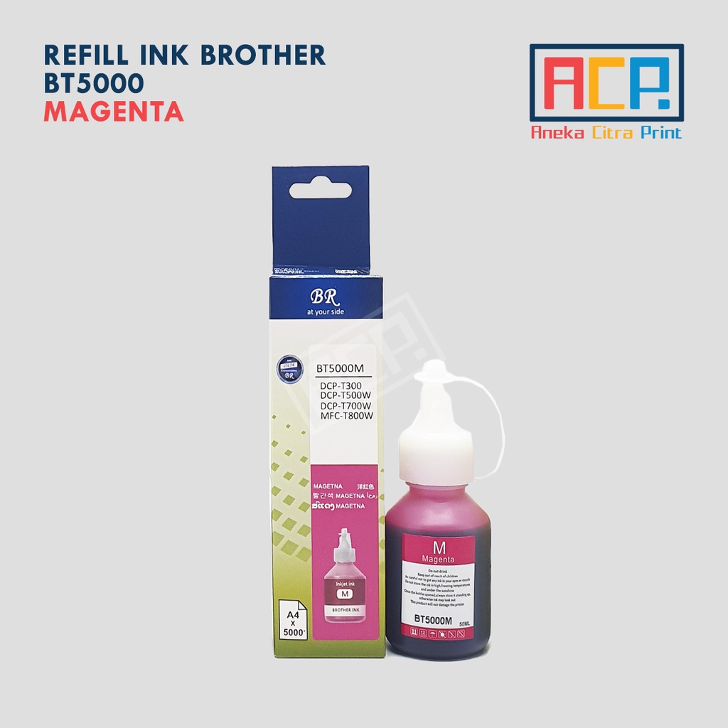 Tinta Brother BT5000 Printer DCP-T300 T500W T700W DCP-T310W T510W - Cyan / Magenta / Yellow