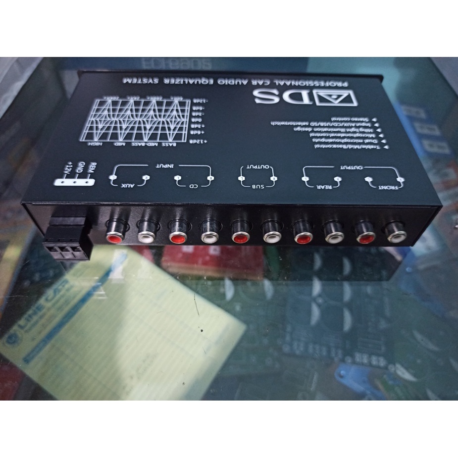 EQUALIZER preamp parametric with subwoofer audio MOBIL ADS AD 802 USB