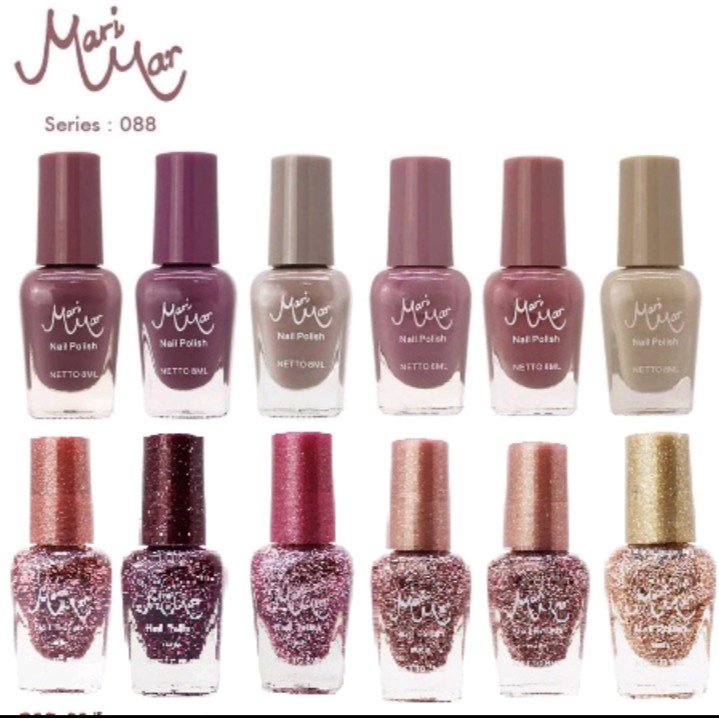 KUTEK MARIMAR GLITER NAIL POILSH NUDE COLORS WITH GLITTER 8 ML / CAT KUKU