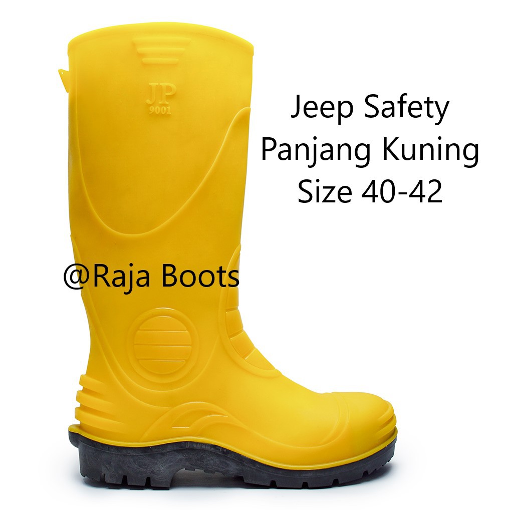 Sepatu Boot Safety Panjang Jeep Kuning