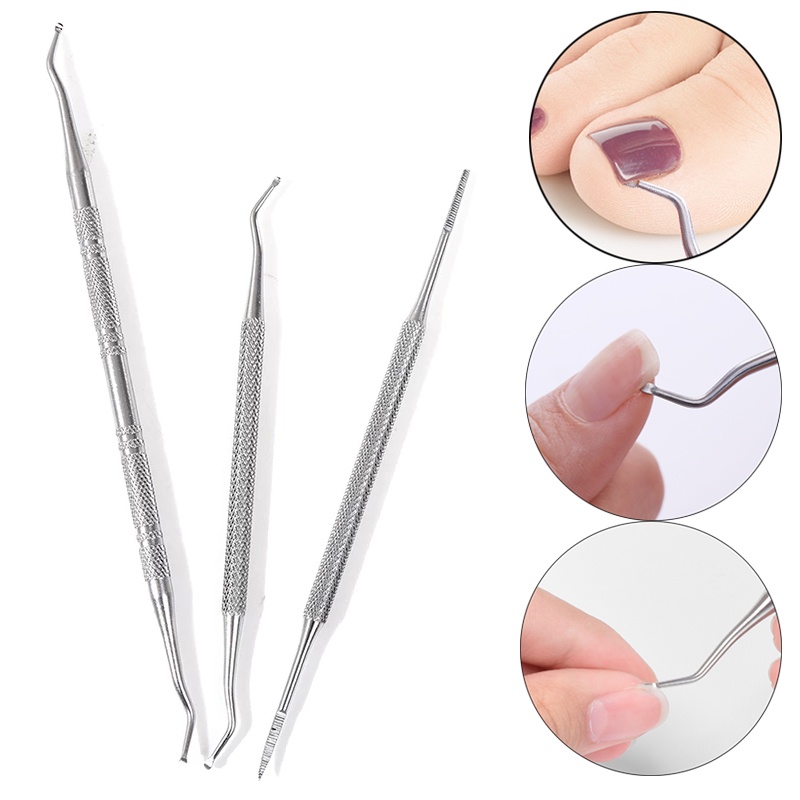 Alat Pembersih Kuku Kaki Multifungsi Bahan Stainless Steel Untuk Nail Art