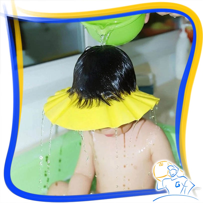 Topi Keramas Anak Bayi Mandi Penutup Pelindung Air Baby Shower Cap Hat