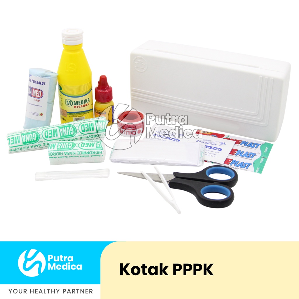 Kotak Obat PPPK Mobil + Isi Lengkap / P3K Kecil / P.P.P.K / First Aid