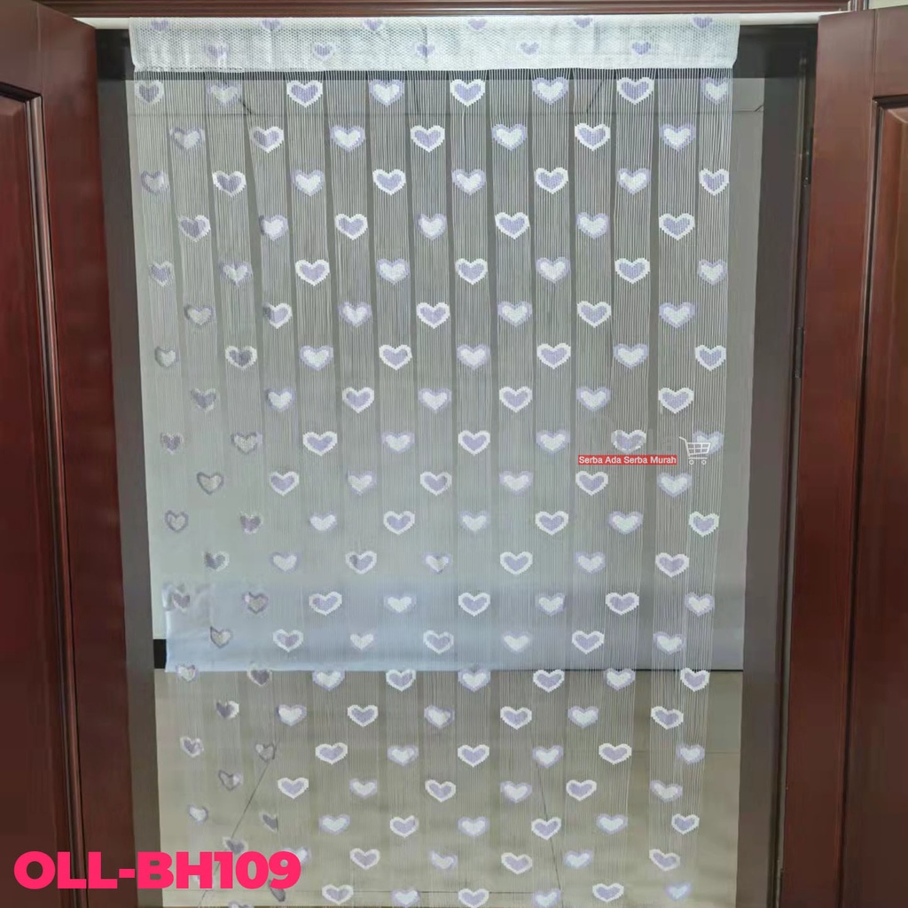 TIRAI BENANG BERMOTIF TIRAI PINTU TIRAI KAMAR BH-105/109