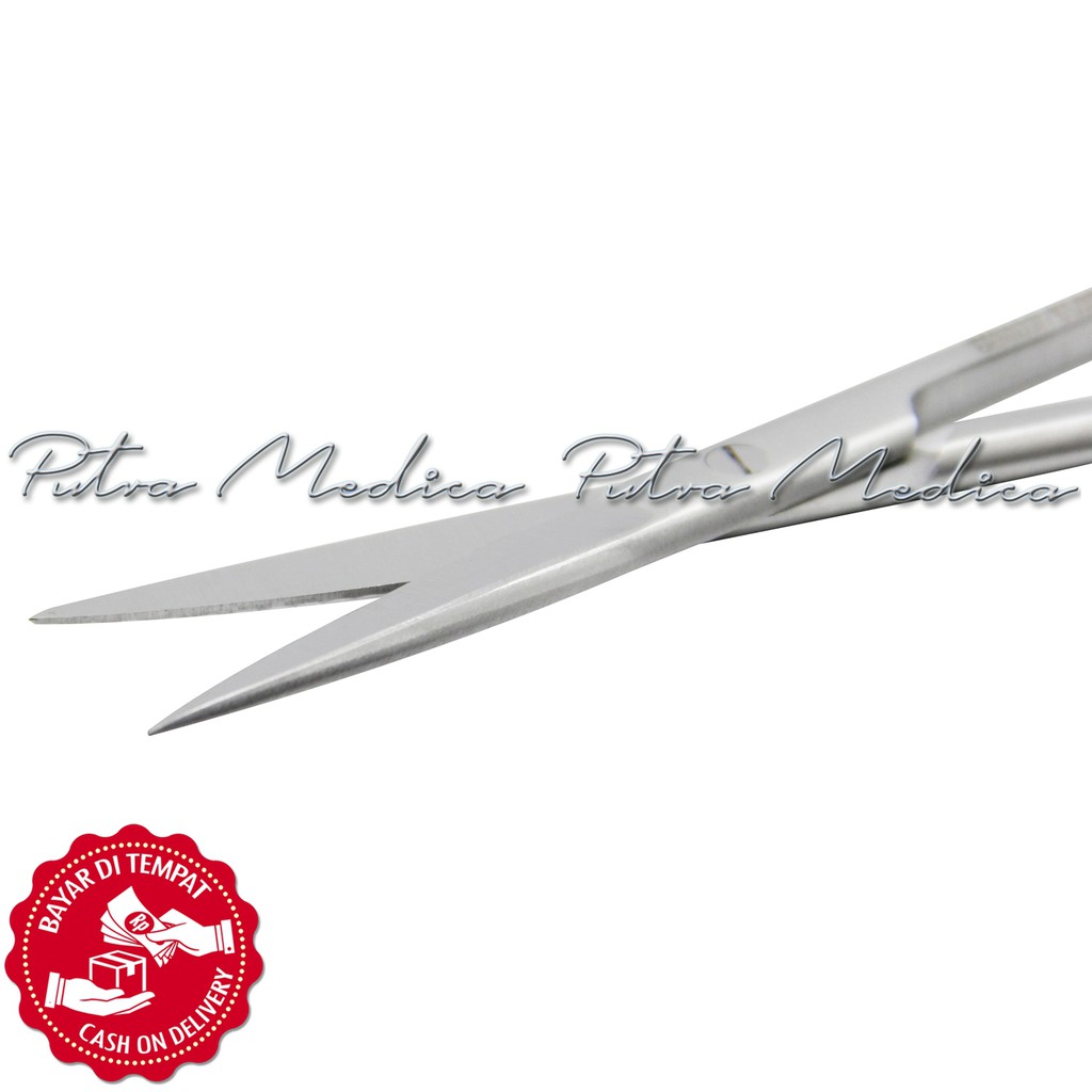 Sakamed Gunting Jaringan Bedah Operasi Medis Lurus Tajam Tajam / Surgical Scissor Stainless Steel