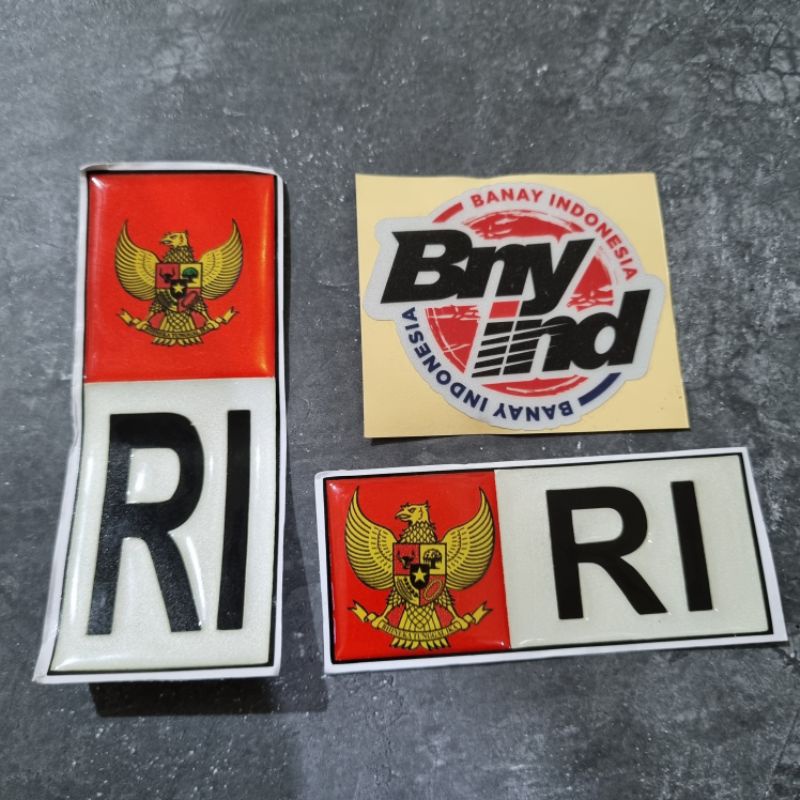 STICKER EMBLEM LOGO RI TIMBUL