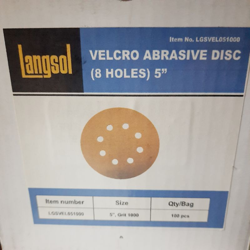 Amplas Bulat Velcro 5" Grit 1000 LANGSOL