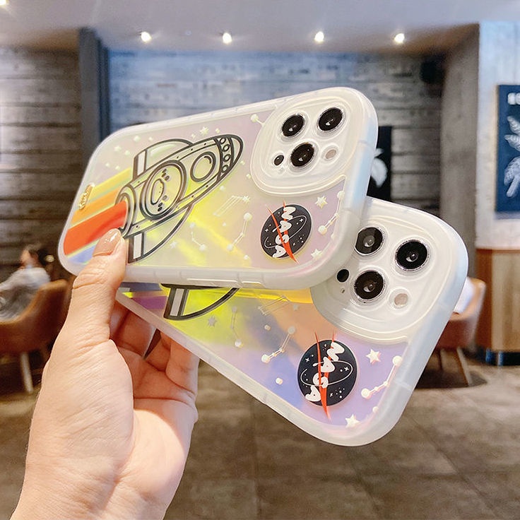 Case Desain Print Rocket Constallation Untuk IPhone 12 13 11 Pro Max X Xs Max Xr Erfd