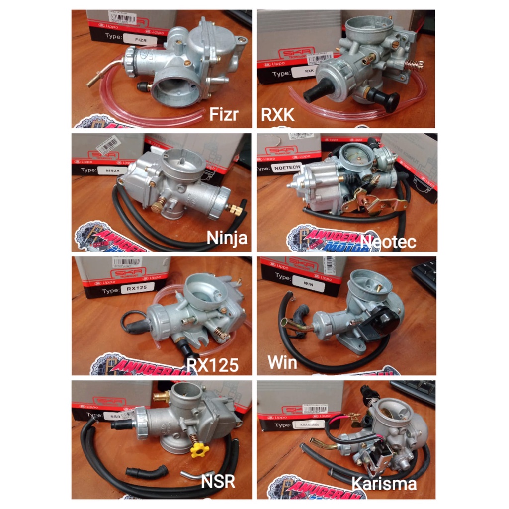 Karburator Carbu Carburator FIZR,RXK,NINJA,NEOTEC,RX125,WIN,NSR,KARISMA Merk SKR LIPPO