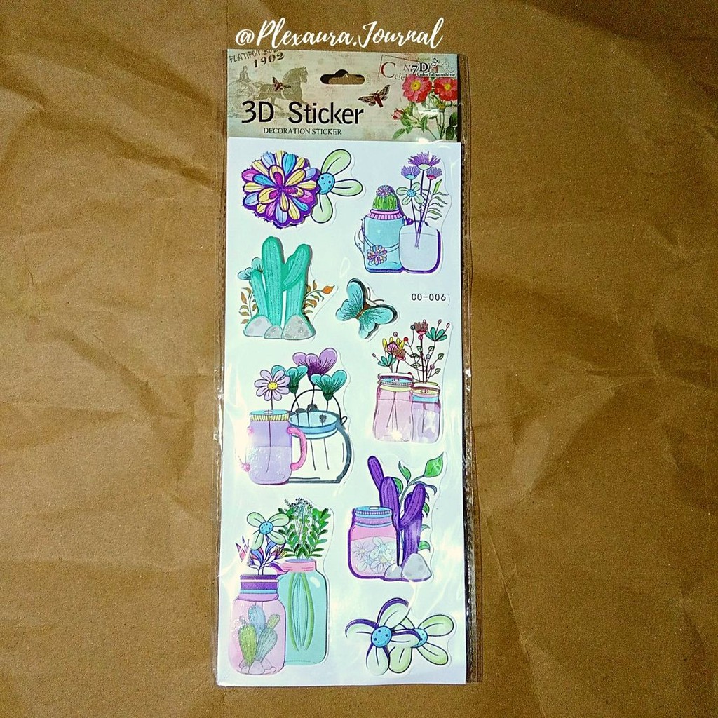 

Sticker “3D Cactus Colorfull” Scrapbook, Journal, Bujo, Dekorasi