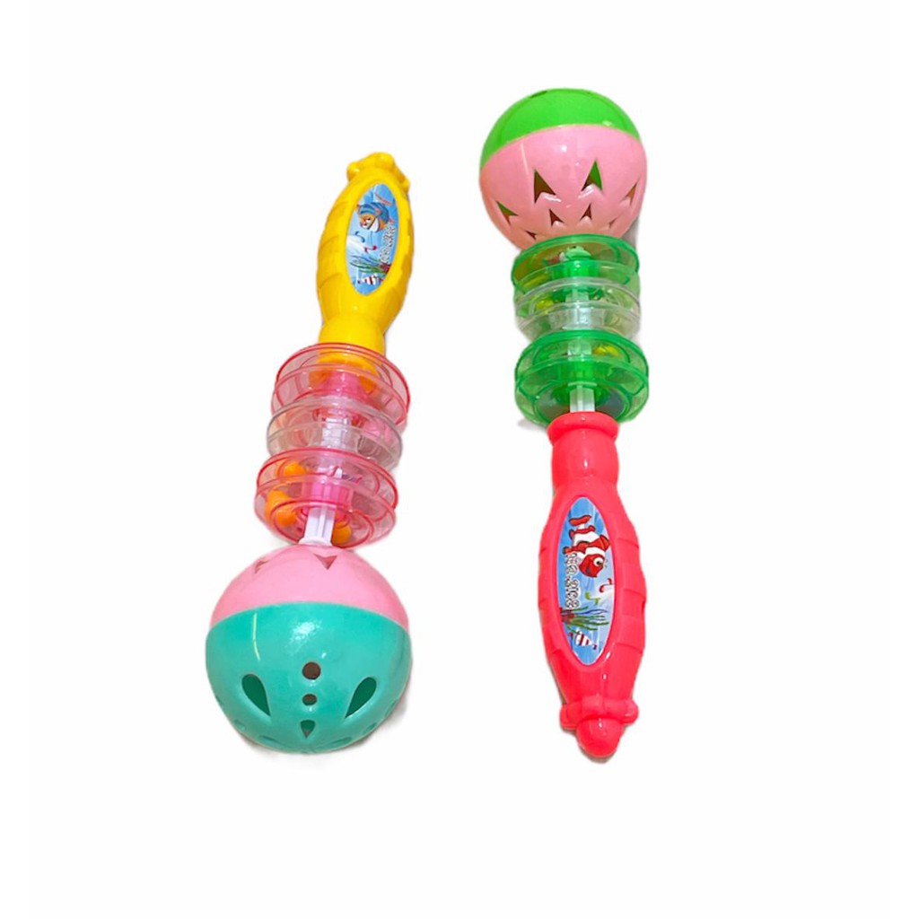 Mainan Bayi Rattle Musik Genggam Bunyi Hand Bell Silicone Kerincingan