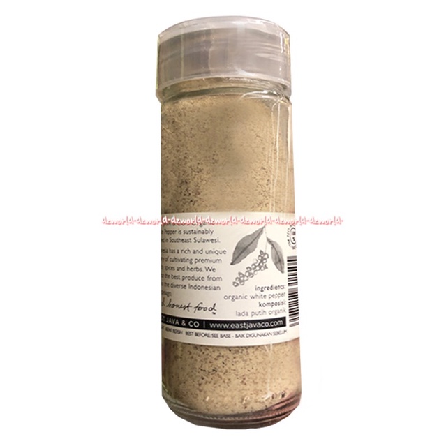 East Java 35gr Organic Ground White Pepper Kendari Sulawesi Bumbu Masak Merica Bubuk Putih Eastjava East Jawa