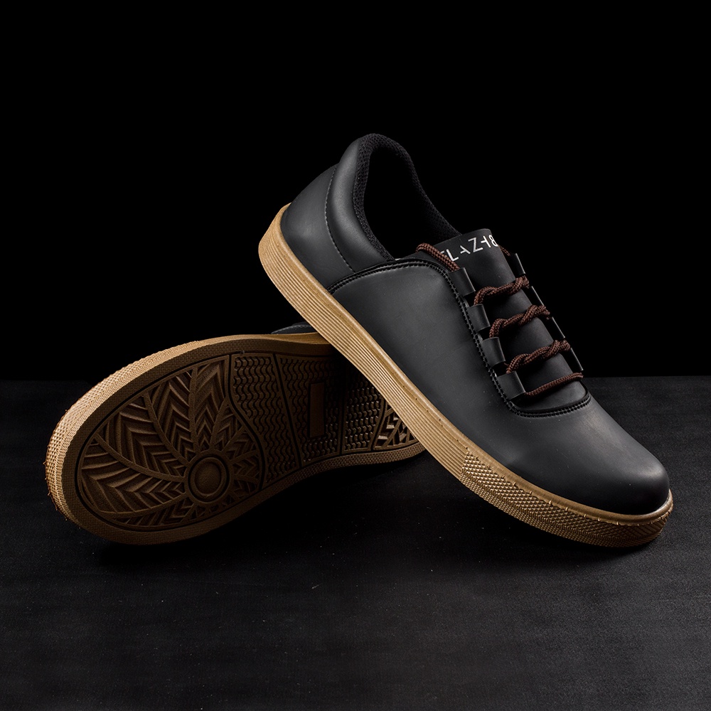 NITRO BLACK |ManNeedMe x FLAZHBACK| Sepatu Sneakers Pria Casual Shoes ORIGINAL