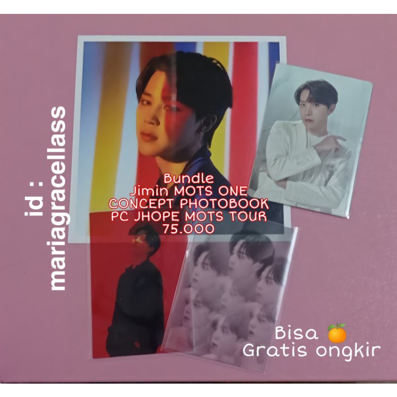 JIMIN CONCEPT PHOTOBOOK MOTS ON:E & JHOPE MOTS TOUR PHOTOCARD | ORIGINAL ‼️