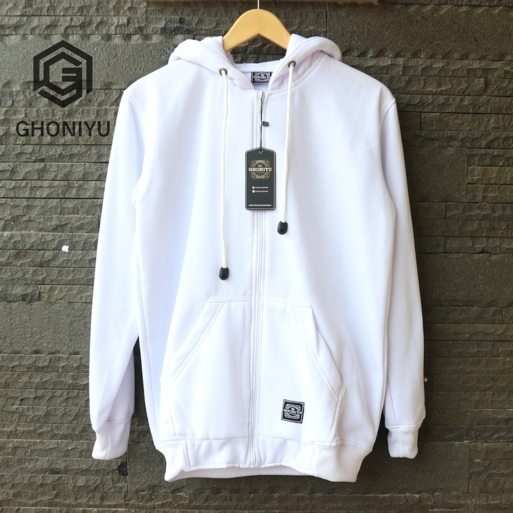 SSGD-06 Jaket Sweater Premium Original Ghoniyu Unisex Zipper Hoodie Pria Wanita Polos