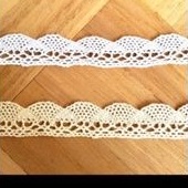 Renda rajut / renda kait / renda rajut katun 2cm, roll  200yard.