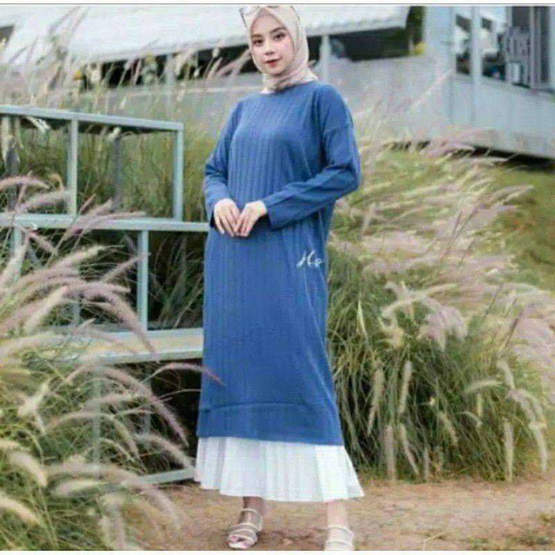 Long Tunik Rajut/ Atasan wanita / Baju tunik perempuan
