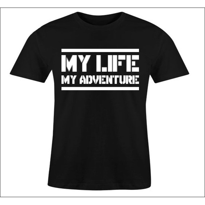 Kaos Pria MY LIFE MY ADVENTUR BIG SIZE Lengan Pendek Cotton Combed 100% M L XL XXL XXXL XXXXL XXXXXL