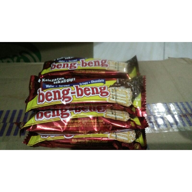 

isi 10pc Beng beng wafer caramel crispy chocolate 20g