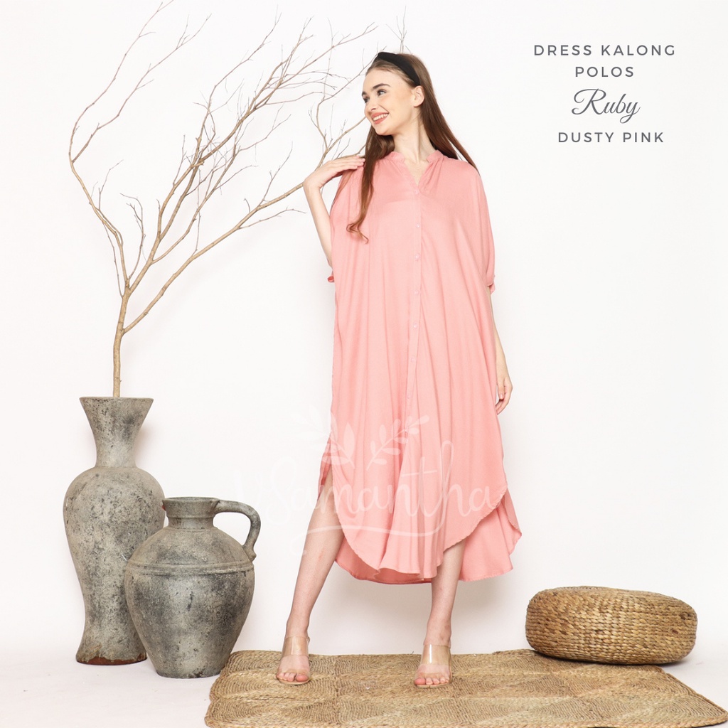 Dress Kalong Polos Ruby