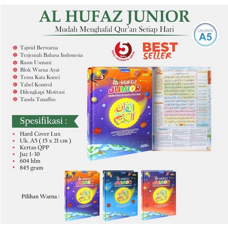 Alquran Al Hufaz Junior A5 Quran Hafalan Mudah Setiap Hari REGULER