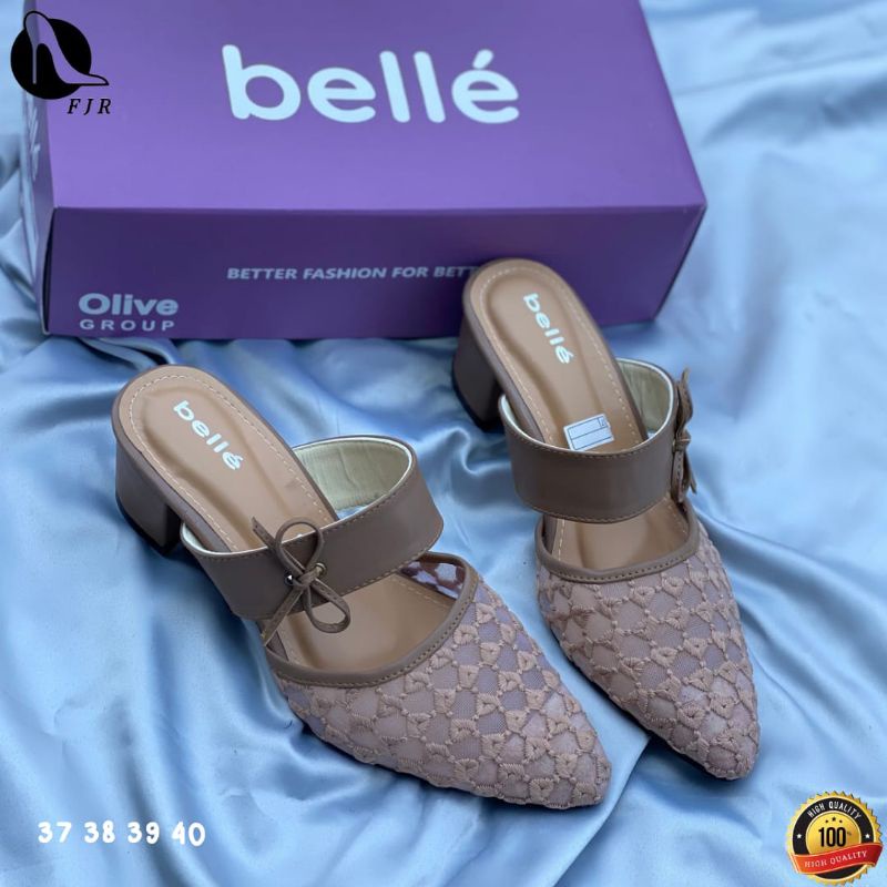 SLOP MULES BELLE BY FJR, REALPICTURE, GOOD QUALITY, FREE BOX