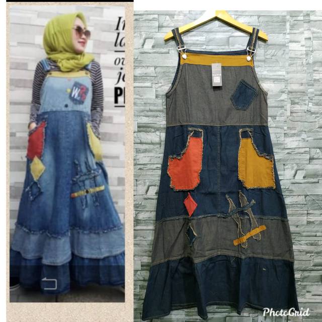 Overall jeans gamis