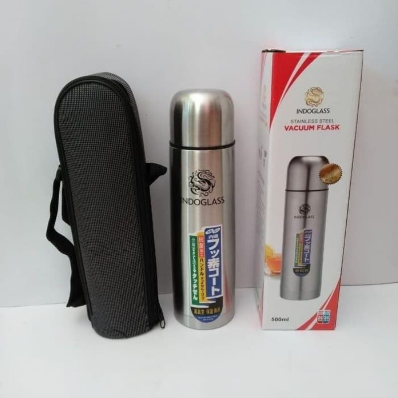 Termos indoglass stainless 500ml 1000ml / termos FREE tas