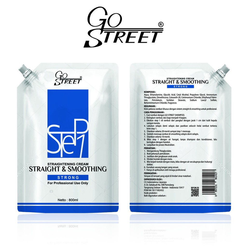 Go Street Step 1 800ml (Obat Rebonding / Smoothing / Pelurus Rambut)