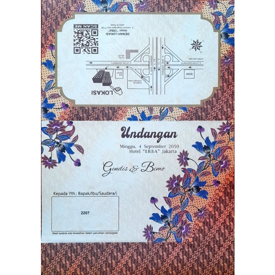 Blanko undangan pernikahan khitanan terbaru erba 2207