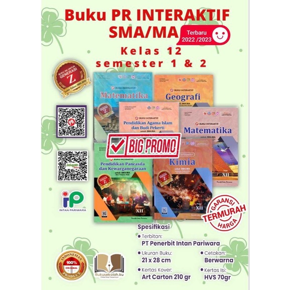 Jual Buku Kurikulum Merdeka Belajar Lks Pr Interaktif Sma Ma Kelas Xii Tahun Intan