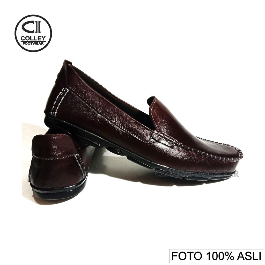 COD - SEPATU KANTOR PRIA 100% KULIT ASLI - POLOS PREMIUM - COKELAT HITAM CCN-PLS-022