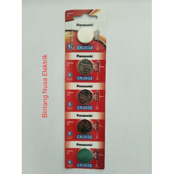 Panasonic CR-2032 Baterai Koin / Baterai Kancing / Baterai Coin/ Baterai Remote Motor/ Baterai Kunci Motor