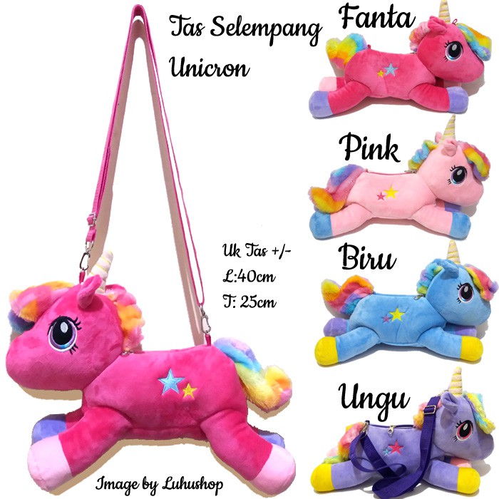 Tas Boneka Selempang Slempang Anak Cewek Kuda Pony Poni Kecil Unicorn