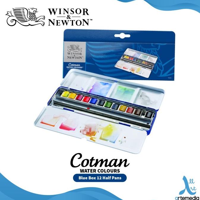 

Cat Air Winsor & Newton Cotman 12 Half Pan Blue Box Watercolor