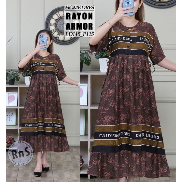 DRESS DASTER BUSUI TERBARU BAHAN RAYON ARMOR PREMIUM MOTIF BRANDED KEKINIAN HOMEDRESS RAYON TERLARIS