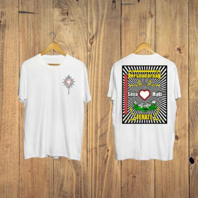 Kaos Lambang PSHT Putih Kaos Terate Distro Kaos PSHT Plastisol