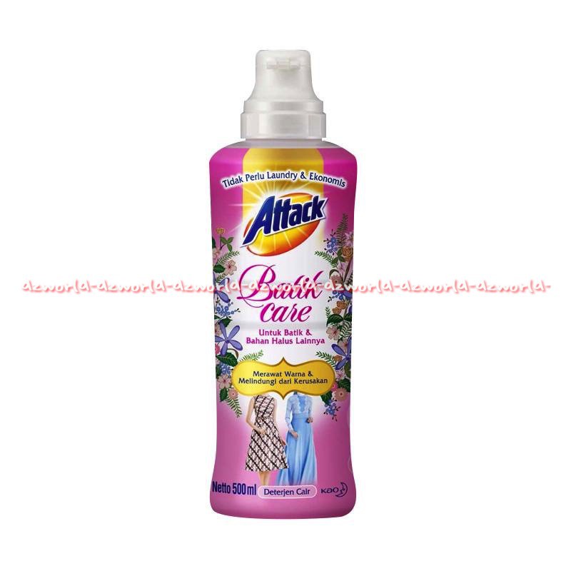 Attack Batik Care Detergen Cair 500ml Diformulasikan Khusus Untuk Bahan Pakaian Yang Halus