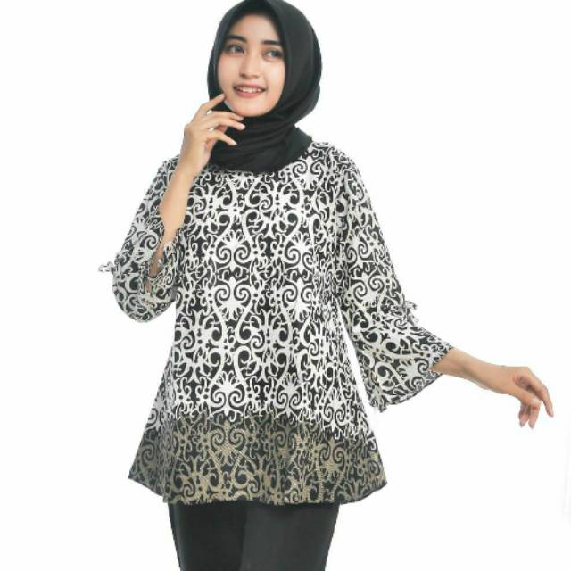 Kemeja baju pria dan wanita seragam kantor kembang gula pasir