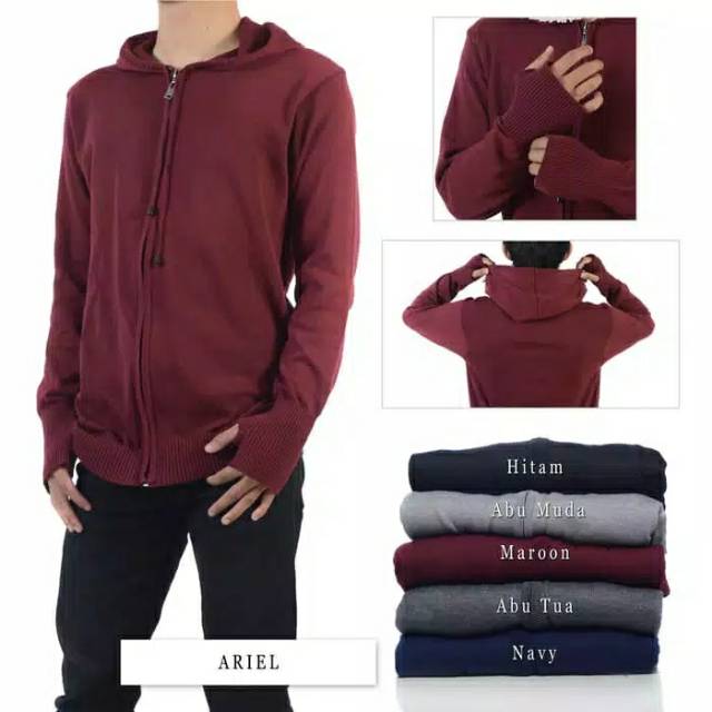 Jaket Rajut Ariel / Jaket Rajut Pria / Jaket Rajut Kekinian