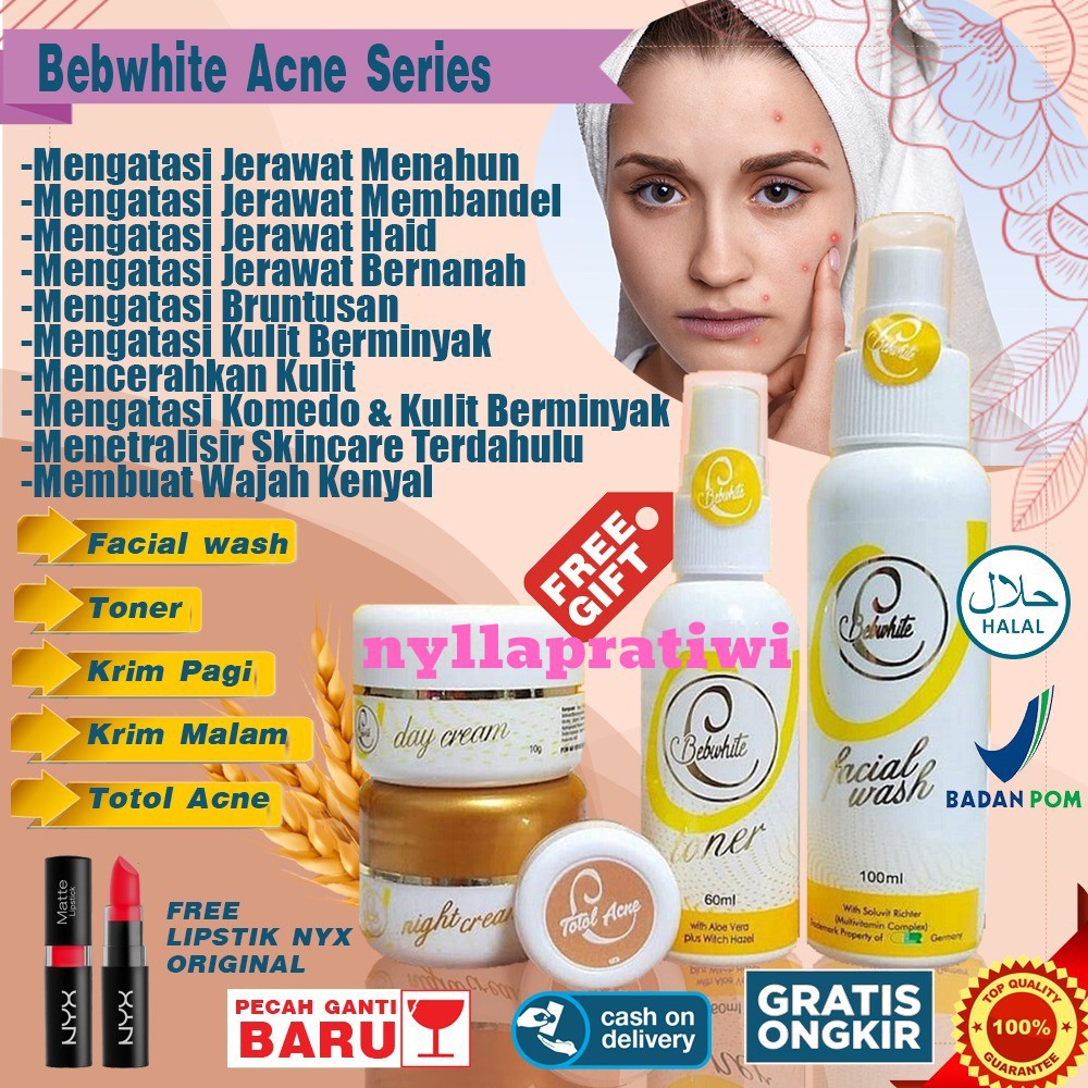 Skincare BPOM BEBWHITE C Skincare Original Glow Acne BBC Glow BebwhiteC Glow Krim Pemutih Wajah