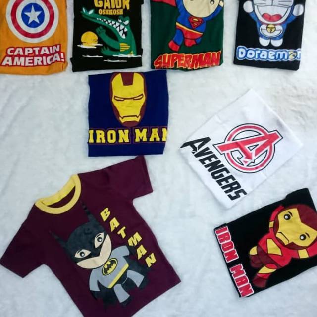 TERMURAH KAOS (M) Anak karakter laki laki 3-4 tahun