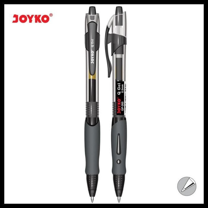 Penting!! Gel Pen Pulpen Pena Joyko GP-265 Warna Hitam Q Gel 0.5 mm - 1 PCS