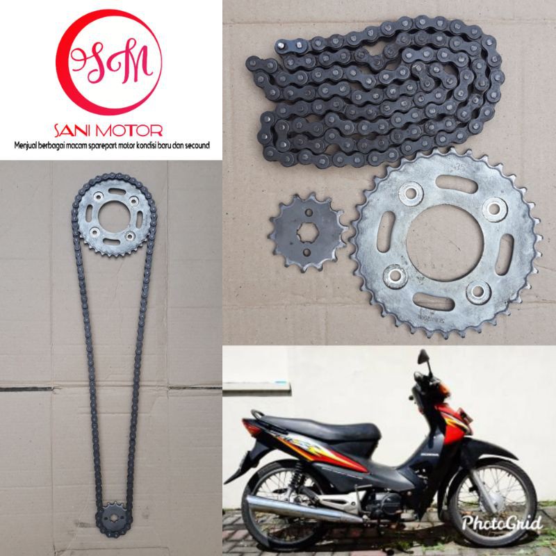 Gear Set Supra Fit S Gear Depan + Gear Belakang + Rantai